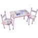 Ensemble table 2 chaises La Reine des Neiges 2 Disney Elsa et Olaf violet en solde - 0