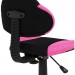 Chaise de bureau pour enfant ALONDRA fauteuil pivotant avec hauteur réglable, revêtement en mesh noir/rose en solde - 3