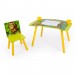 Bureau table à dessin pour enfant avec chaise + rouleaux papier motif jungle - noir en solde