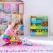 Etagère enfants, motif mer, 6 boîtes, 2 compartiments, rangement jouets, bibliothèque HlP 74x62x31,5 cm,coloré en solde - 2