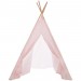 Tipi déco pour enfant en bois et polyester coloris rose - Dim : L 120 x l 160 x H 120 cm en solde - 0