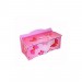 Coffre à jouets en bois meuble chambre enfant motif papillon rose 60x33x32cm - Rose ventes