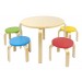 Table et 4 chaises enfant multicolore en solde