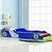 True Deal Lit voiture de course pour enfants avec LED 90 x 200 cm Bleu ventes