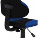Chaise de bureau pour enfant ALONDRA fauteuil pivotant avec hauteur réglable, revêtement en mesh noir/bleu en solde - 3