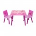 Table avec 2 chaises pour enfant motif papillon rose - Rose en solde