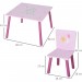 Ensemble table et chaises enfant design princesse motif château bois pin MDF rose en solde - 2