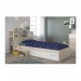 CHARLEMAGNE Ensemble lit + tete de lit avec rangement - Style contemporain - Décor acacia clair et blanc ventes